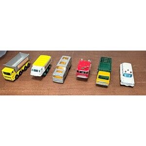 Vtg Matchbox Lesney #51 Douglas 8 Wheel Tipper #63  #4 #54 #66 & #61 (lot of 6)